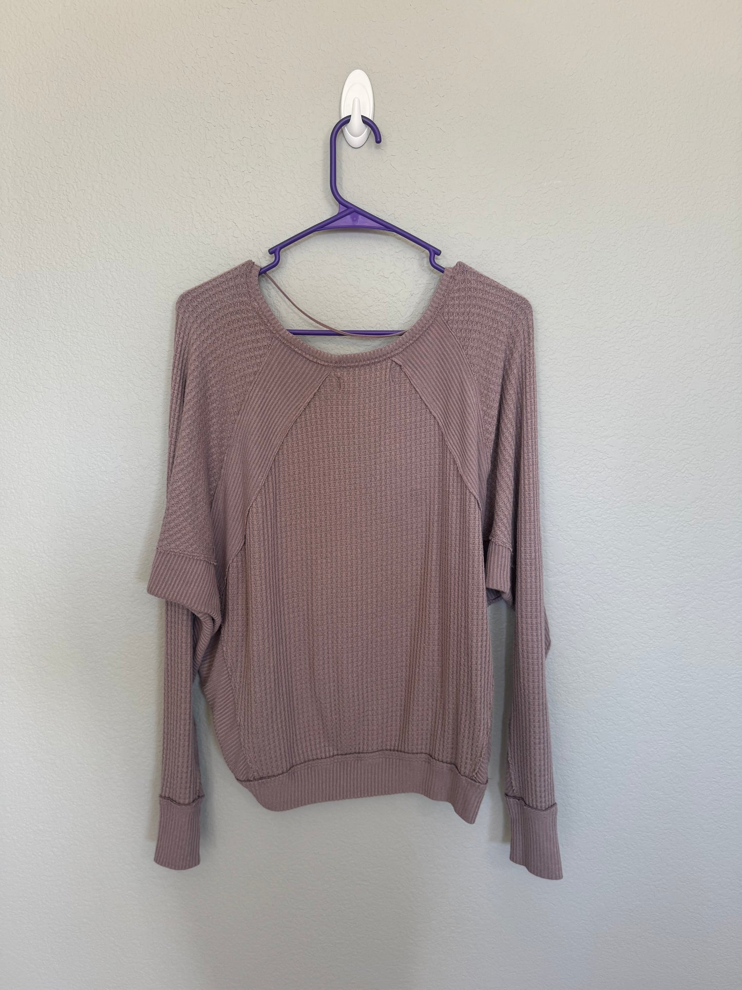 We the Free XS taupe waffle knit shirt