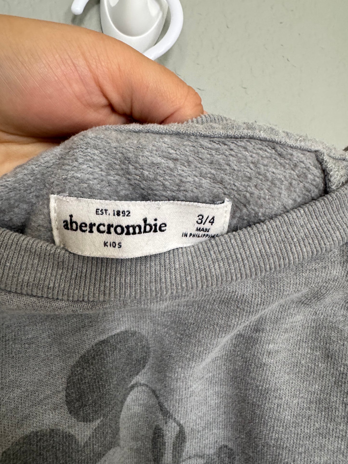 Abercrombie Kids Grey Mickey Mouse Crewneck