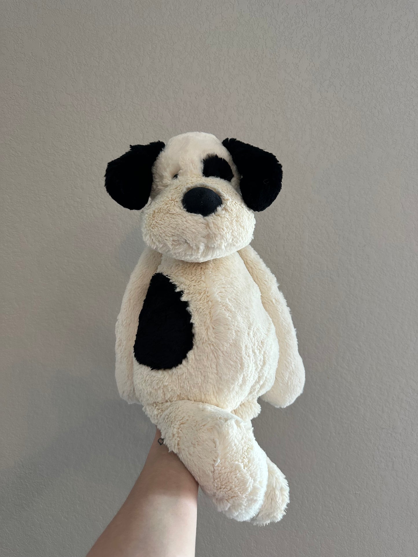 Jellycat Bashful Black & Cream Puppy Large 20”