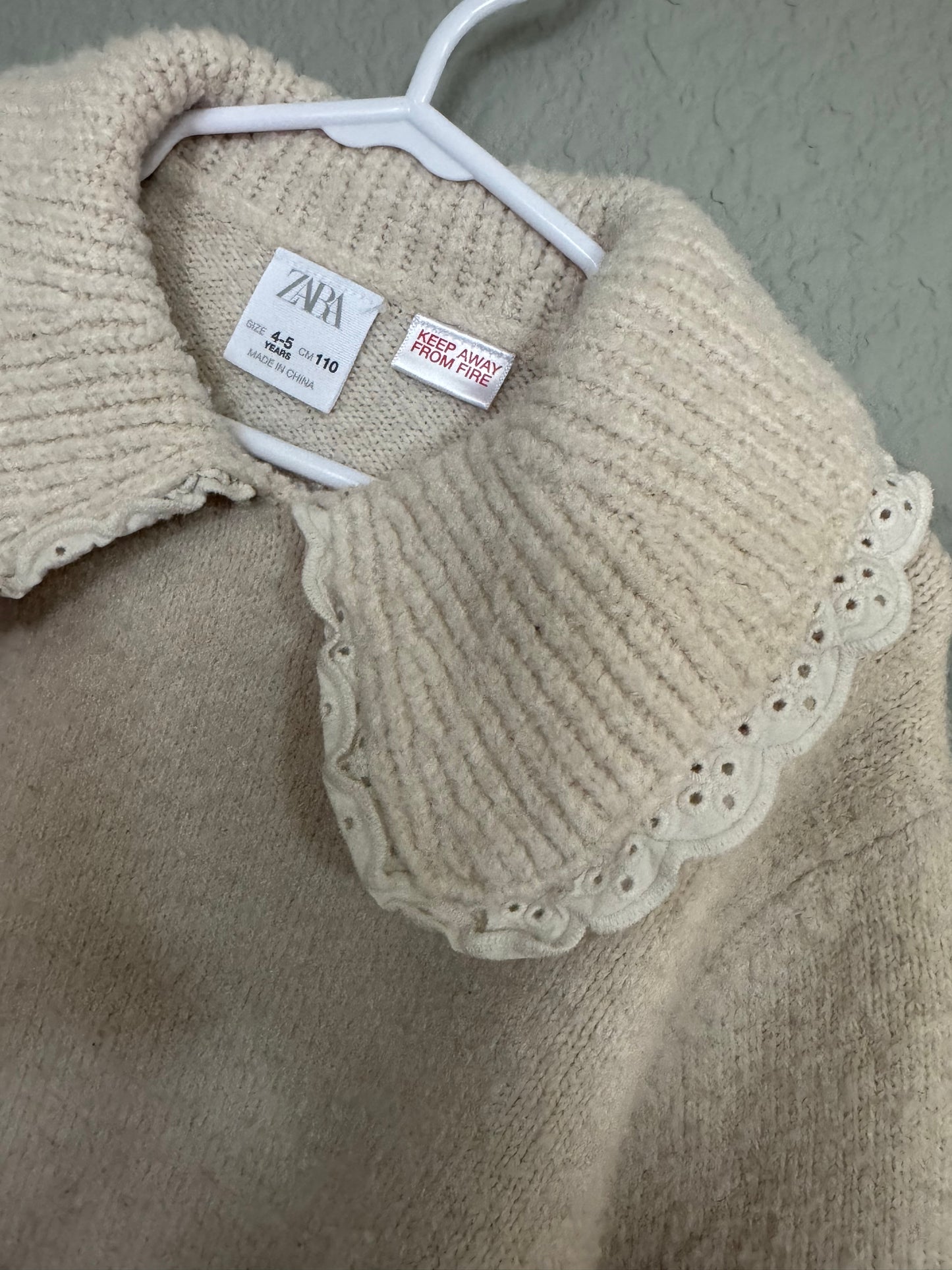 Zara Knit Peter Pan Collar Sweater