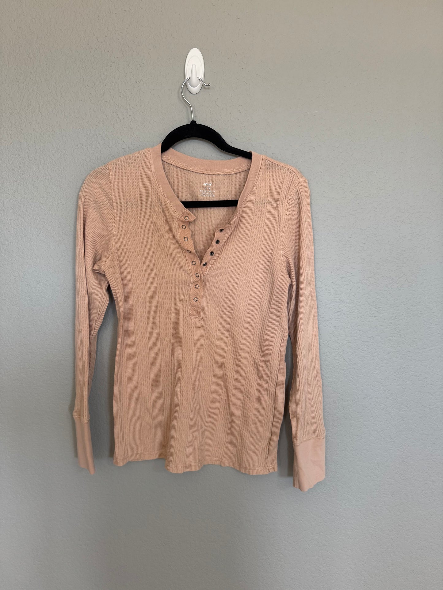 Aerie Heart-Eyes Waffle Henley Long Sleeve