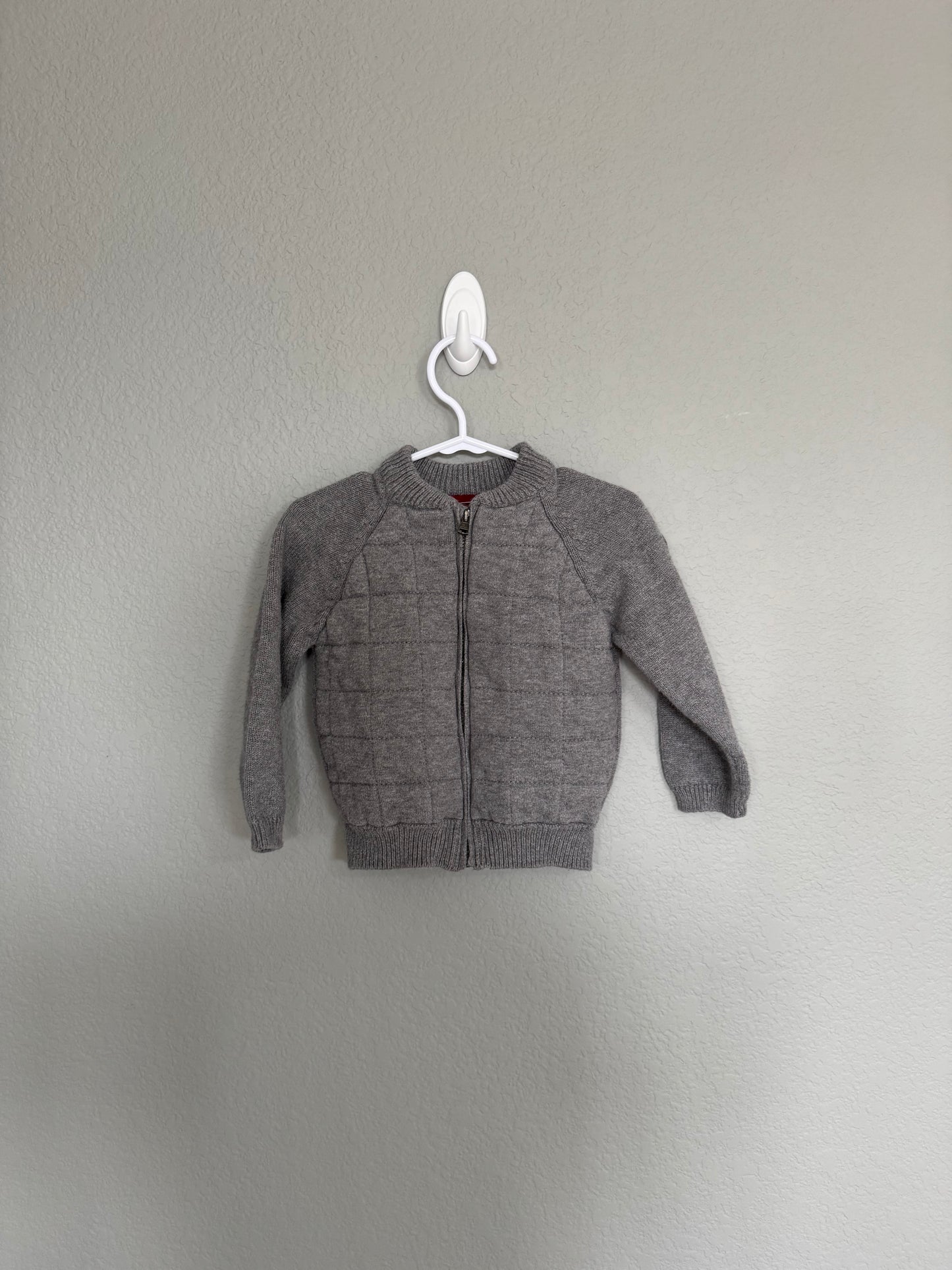 Zara baby knit wear quilted zip up