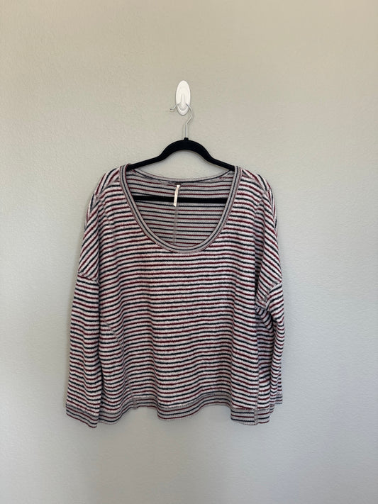 Free People Little Ann Striped pullover sweater size small