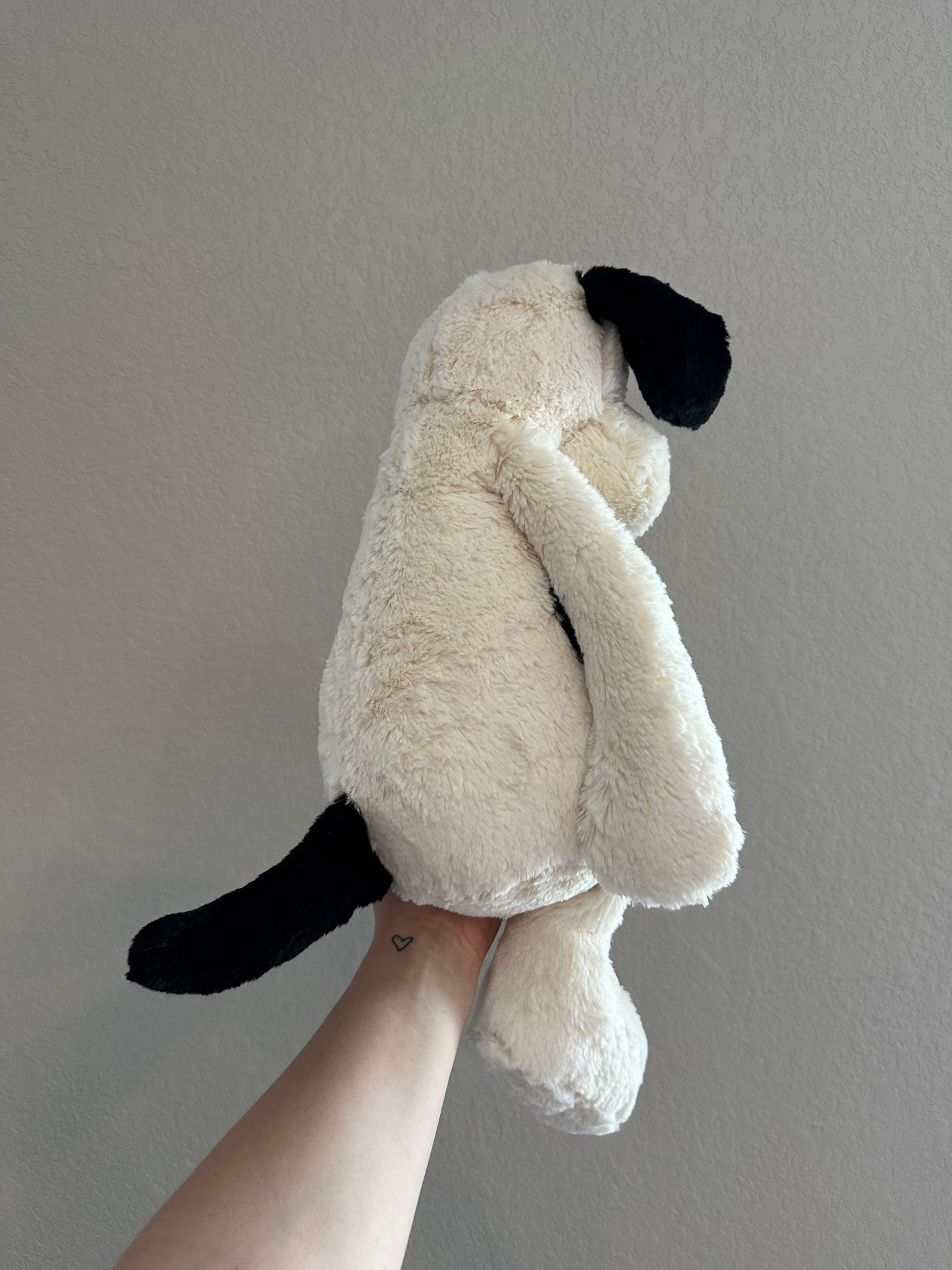 Jellycat Bashful Black & Cream Puppy Large 20”