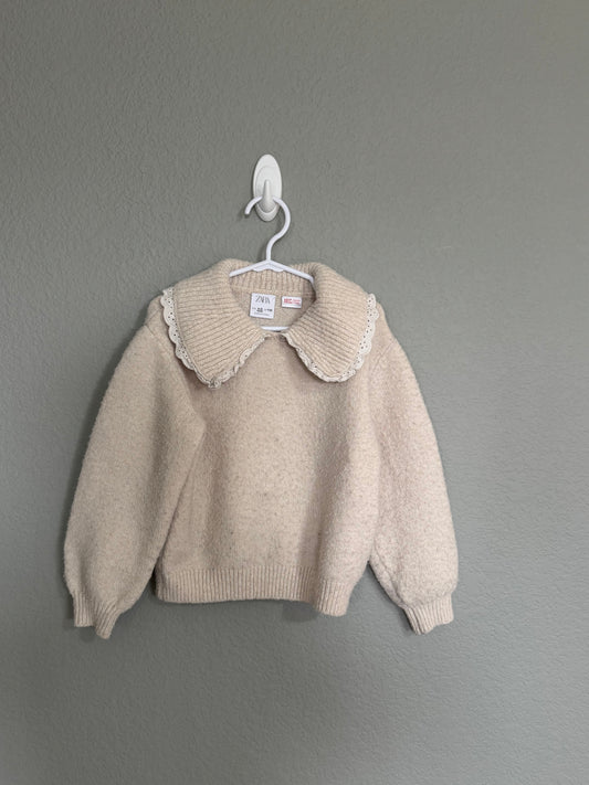 Zara Knit Peter Pan Collar Sweater