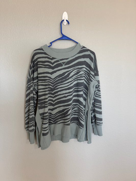 Aerie Zebra Striped Pullover Sweater