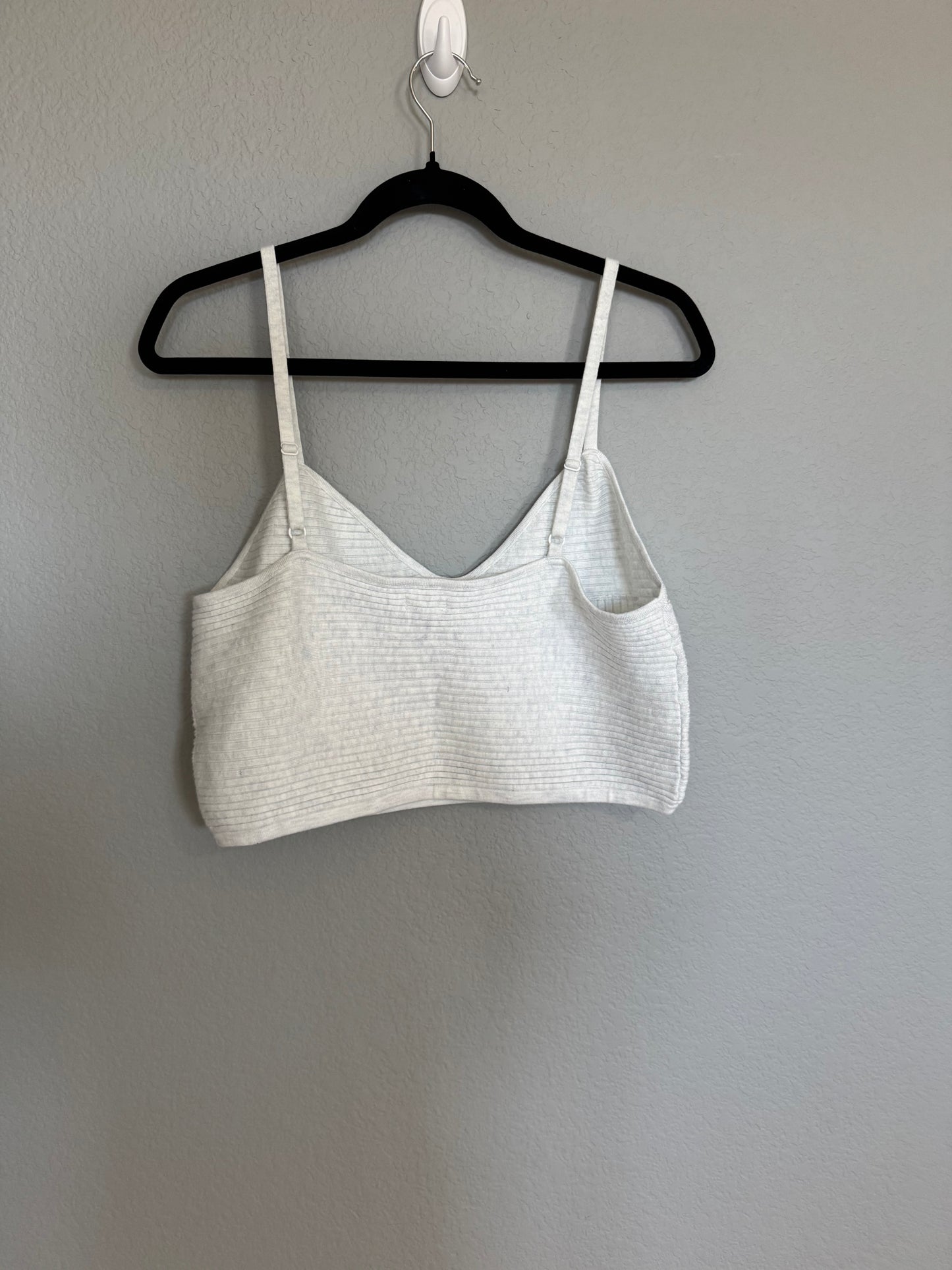 NWT Aerie Gray XL marled knit bra top