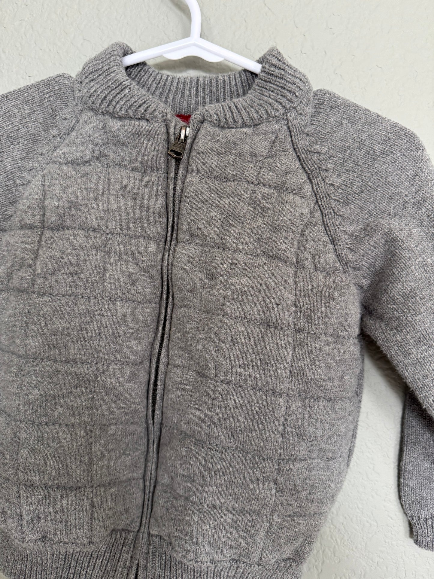 Zara baby knit wear quilted zip up