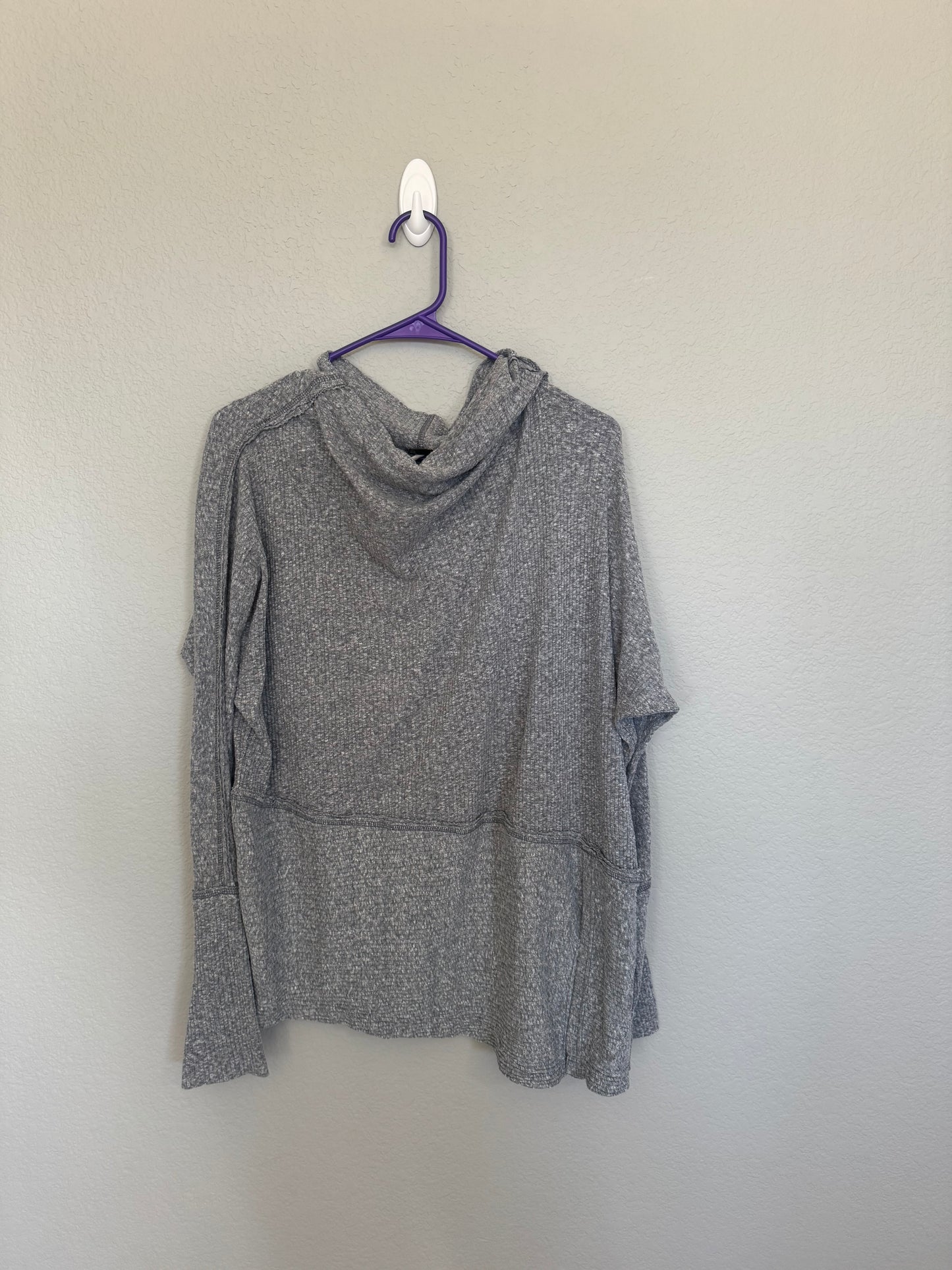 Free People Grey Cowl Neck Long sleeve