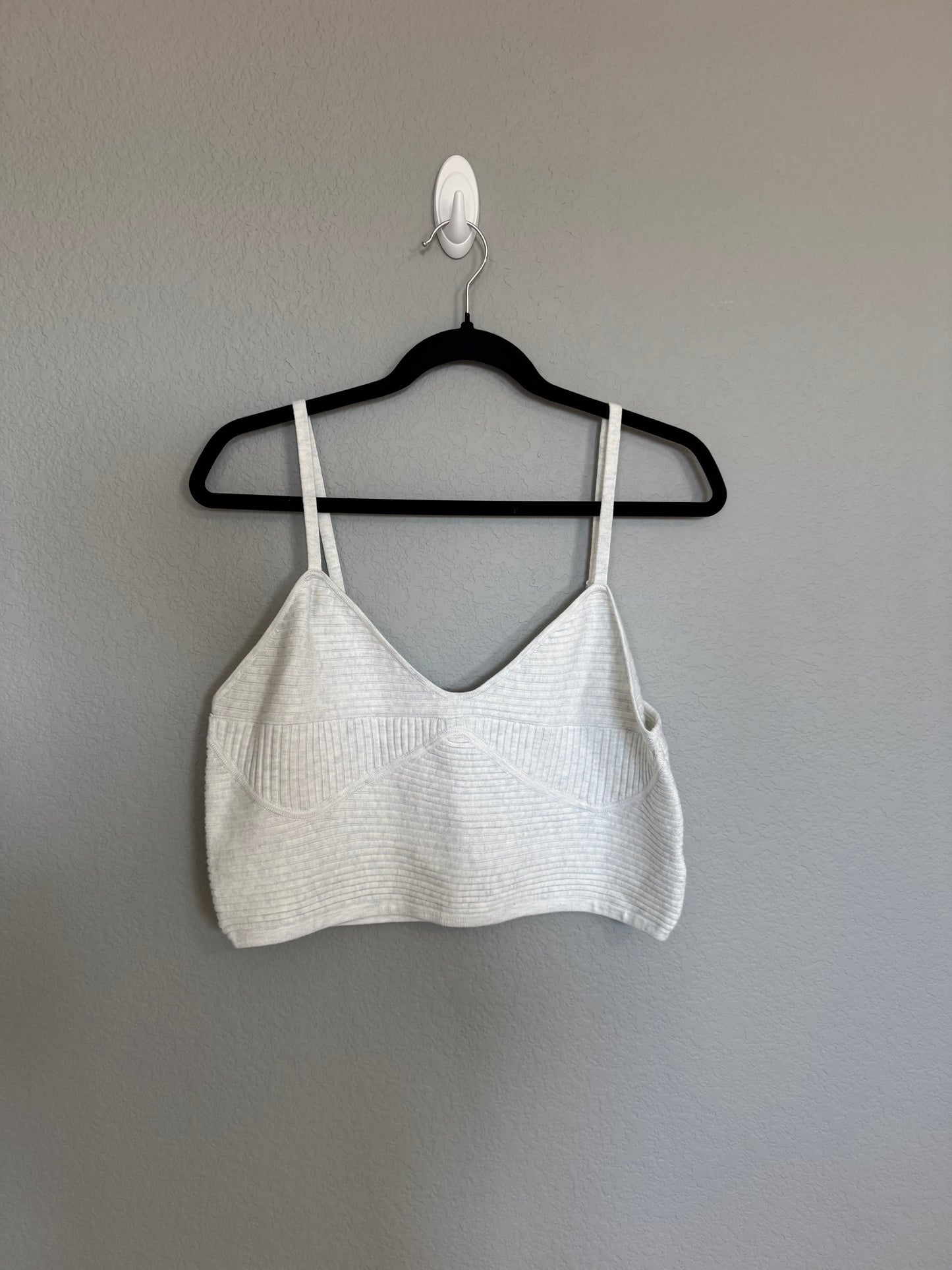 NWT Aerie Gray XL marled knit bra top