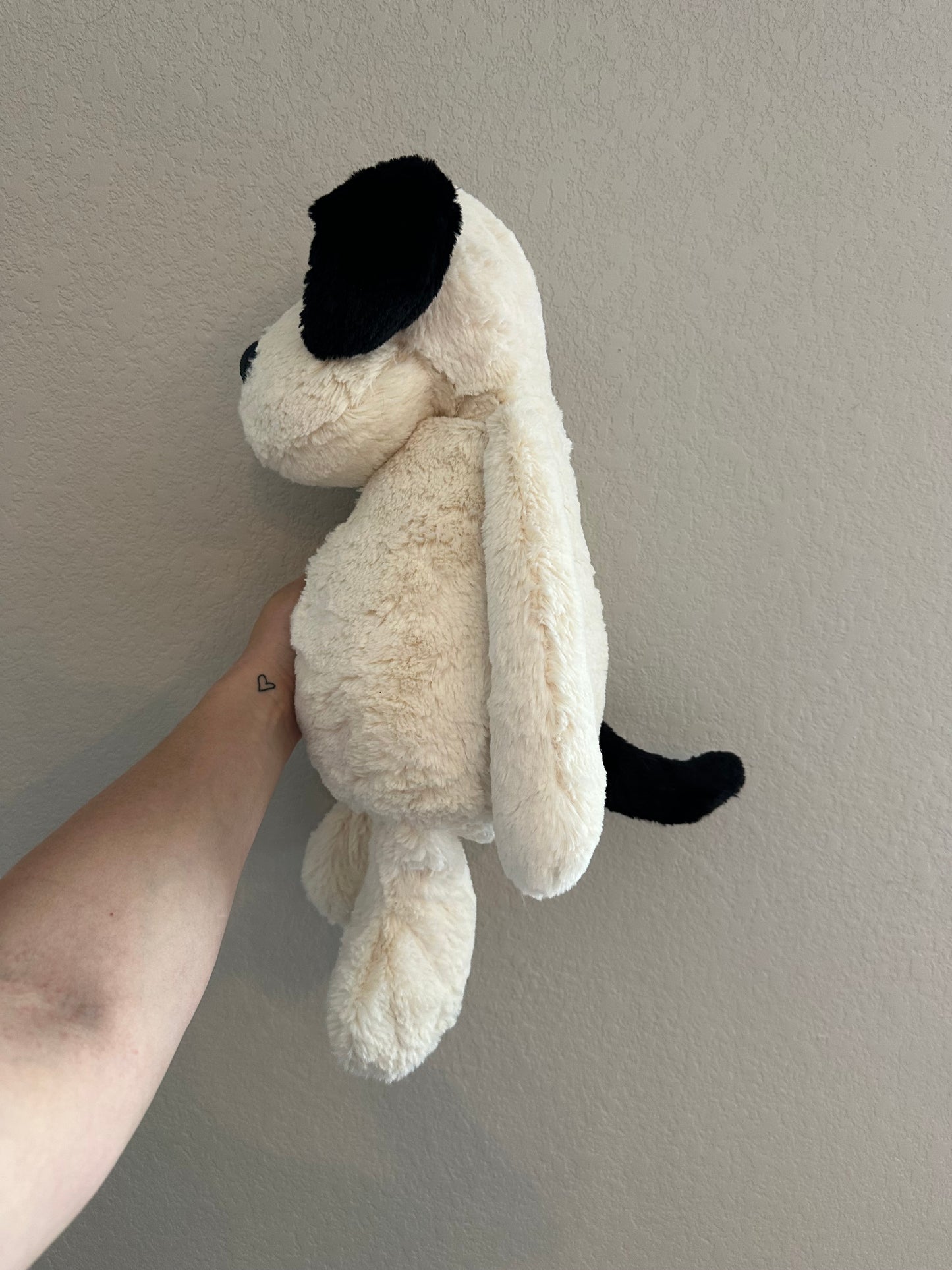 Jellycat Bashful Black & Cream Puppy Large 20”